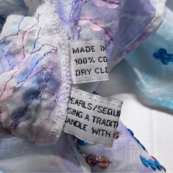 🦋Juliet Dunn🦋Aqua Ombré Off Shoulder Sequins Ruffle Dress NWT Size M - Picture 10 of 16